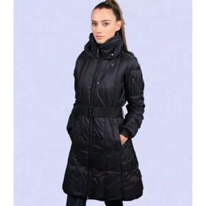 RLX Ralph Lauren Polo Women's Medium Puffer Parka‎ Full Zip Down Jacket Black